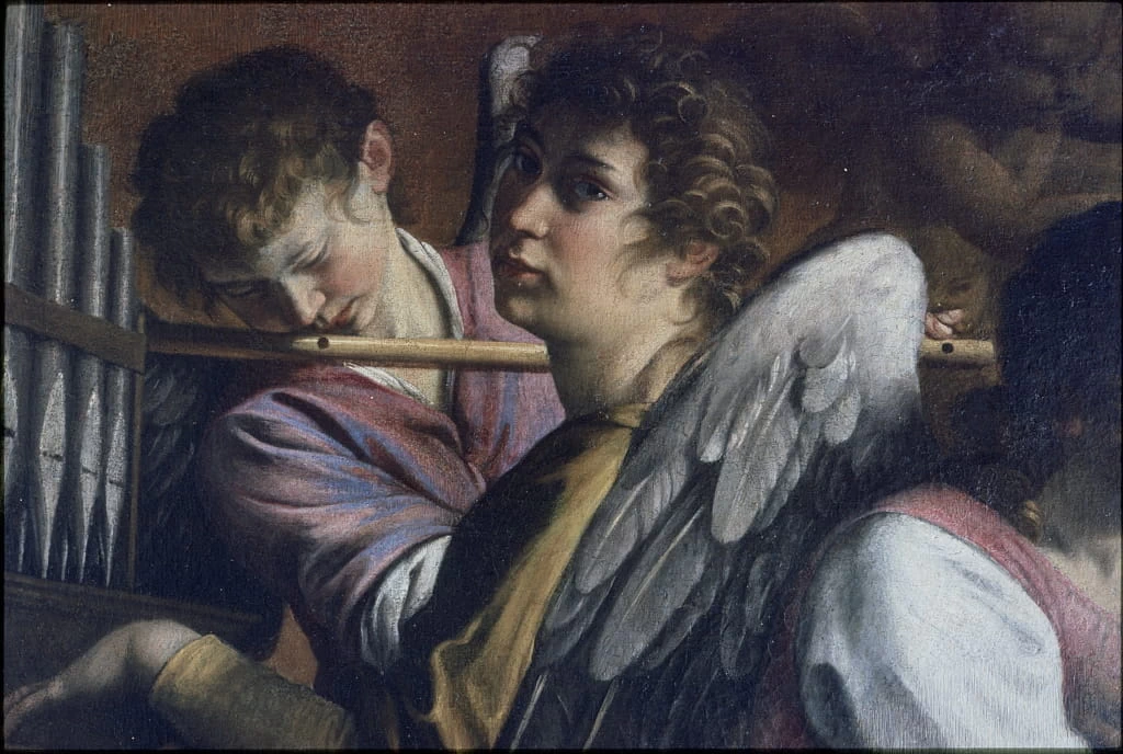 Circoncisione di Gesù - dettaglio, Artemisia Gentileschi come Santa Cecilia